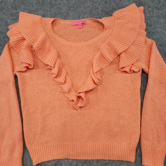 Lilly Pulitzer Orange Ruffle Sweater - Picture 4 of 14